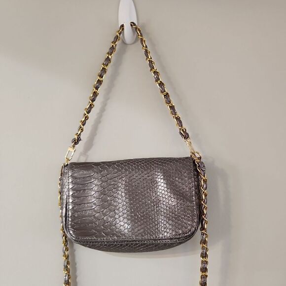 Big buddha purse handbag crossbody convertible snakeskin python faux leather - Picture 1 of 12